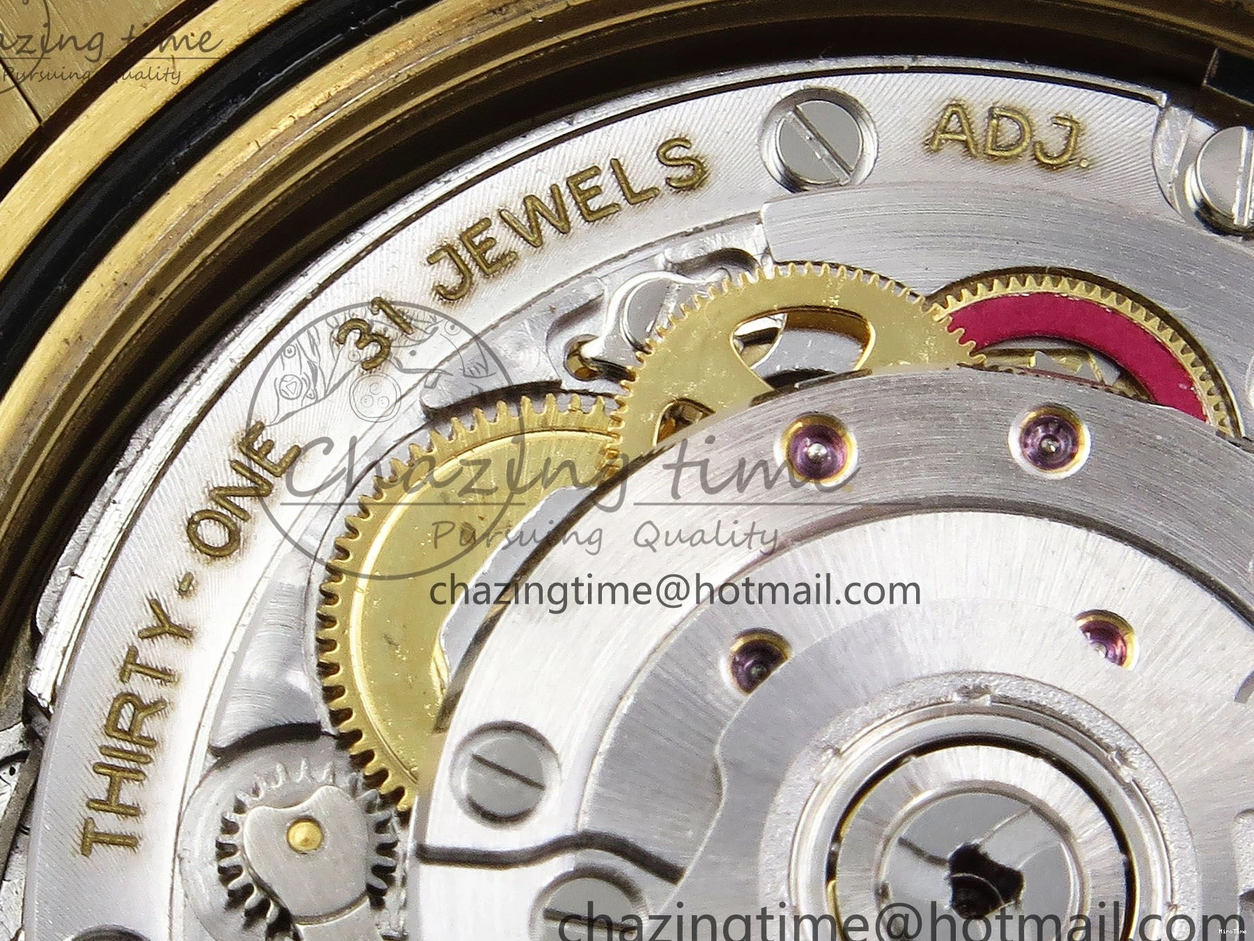 MiroTime 0408 Day Date 40 YG JDF Gain Weight 904L Steel White Roman Dial on President Bracelet VR3255 V Functional 1369